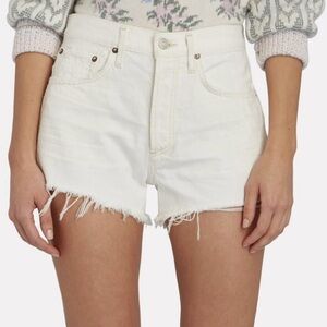 Agolde Cut off Parker Denim Shorts Size 25 in Off White